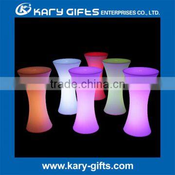 Home Furniture Round Shape Pe Plastic Led Poker Dining Table Designs Set photo-5