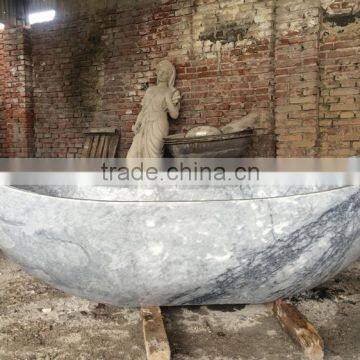 Hand Carved Natural Stone Bowl Bathtub For Bathroom photo-2