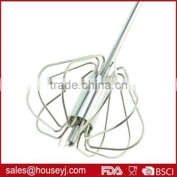 Portable Kitchen Semi-automatic Hand Pressure Rotary Egg Beater Egg Whisk photo-3