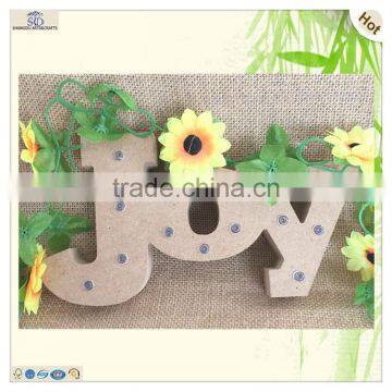 Birthday Party Celebrating Letters Joy Wooden Led Ornament