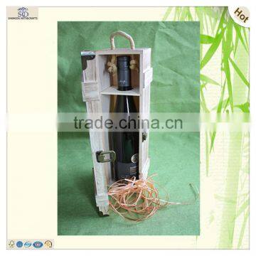 Customized Paulownia Wooden Display Single Bottle Wine Box photo-5