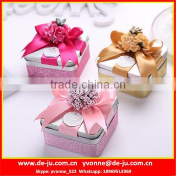 8cm Foursquare Metal Box Candy