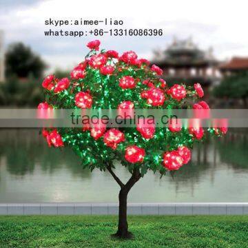 Q123011 led peony flower tree light garden decoration outdoor led tree