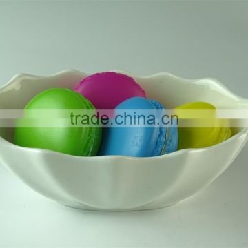 Popular Stocked white ceramic dessert serving bowl for sale