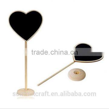 Heart shape wedding table number stand