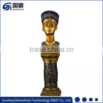 Home decore resin character woman bronze statue