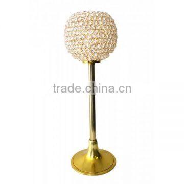 gold plated centerpiece crystal ball table decor candle holder