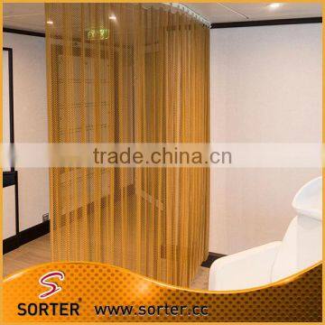 high quality metallic drapery metal mesh isolation curtains