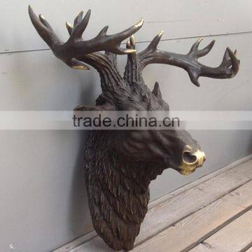 2016 Christmas Decoration Metal Deer Wall Sculpture with great price