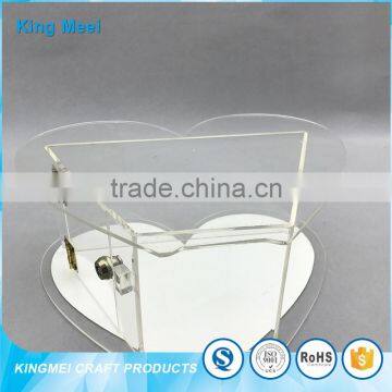 Red Color Custom Wholesale Acrylic Money Donation Box photo-2