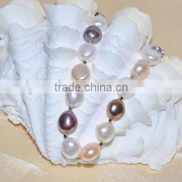 3-4 mm Multicolor Rice Shape Freshwater Pearl Bracelet photo-4