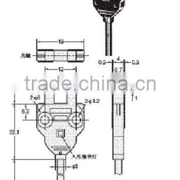 EE-SX772A Miniature Photoelectric Sensor 2M T-lead Type Sensor Optocoupler photo-2