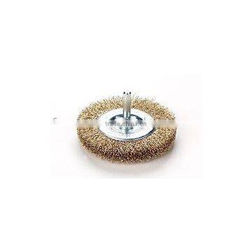 circular brush with shank crimped wire