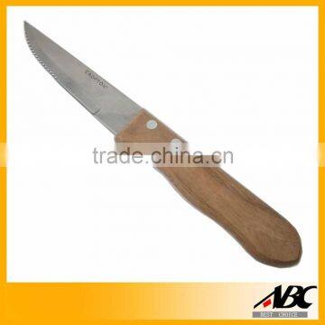 Factory Supply Wood handle Stainless Steel Steak Knife