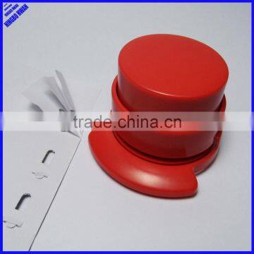 Hand pressed novelty ECO round shaped plastic stapler staplesless