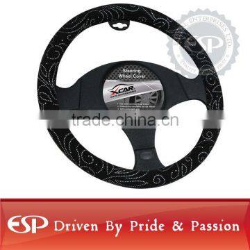 #19581 38cm diameter Genuine Leather Cool Steering wheel cover