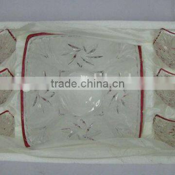 JK042 7pcs Glass Bowl Set With Spray Deco photo-3