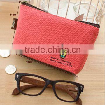 Elegant Beauty Canvas Makeup Pouch Cotton Cosmetic Case Recycled Handbags photo-6