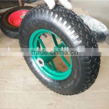 4.00-8 top sales high quality popular rubber coated wheel
