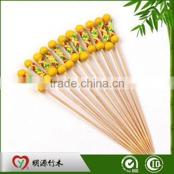 Disposable round bamboo fruit sticks lollies