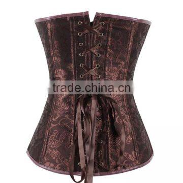 Lover-beauty Flowery Printed Leather Steel Boned Corset photo-3