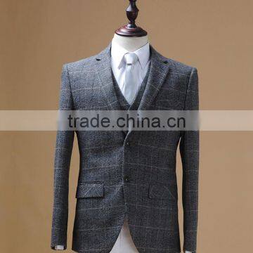 2016 Latest Design 3 Piece Suit With Notch Lapel Two Placket Buttons Flap China Supplier photo-5
