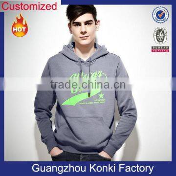 High Quality fancy style Cotton custom made grey color Hoodie for Man