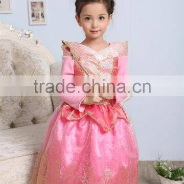 MGOO Wholesale Stock 2016 New Style Pink Winter Girl Dress Sleep Beauty Furry Infant Fairy With Magic Sticks