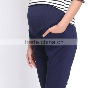 Plus Size Stretch Maternity Clothes Belly Band Trousers Straight Cut Pregnant Pants Maternity Pants photo-5