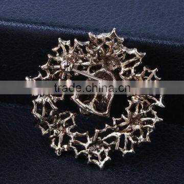 Zm53214a Christmas Wreath Crystal Brooch Moq 10 Pieces Christmas Gift Brooches photo-5