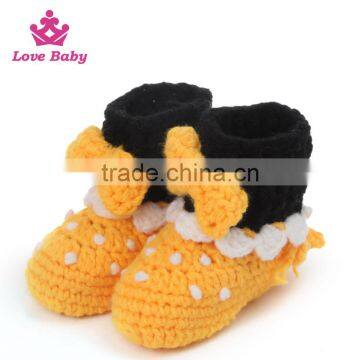 wholesale love baby crochet baby booties kids winter shoes with bow LBS20151223-35