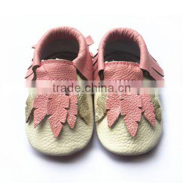 Fashion Fringed Leather Baby Shoes, New Design Baby Moccasin, Italian Moccasins Shoes photo-2