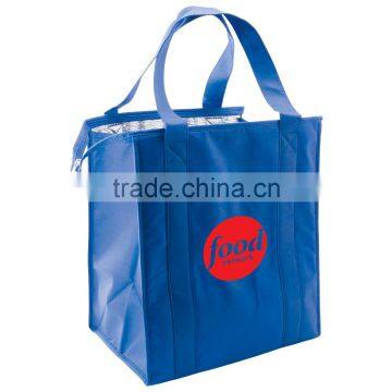 Thermal Insulated Grocery Tote Bag - Has Zipper Closure, Thermal Insulation, Black Bottom Board and Comes With Your Logo. photo-2