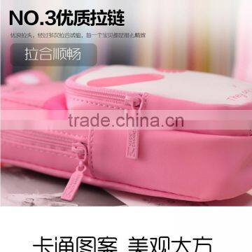 Wholesale Office & School Rabbit Panda Pencil Case Bag PVC PU Fabric Multifunction Animal Shape Pencil Bag photo-4
