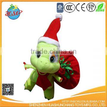 wholesale plush stuffed christmas dinosaur toy