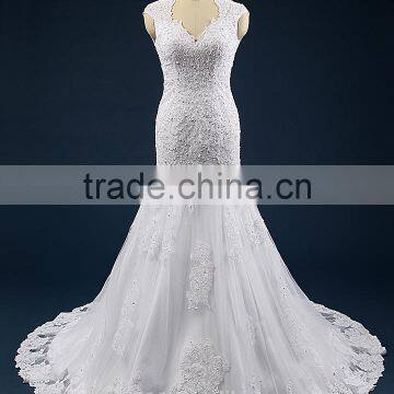 New Style Elegant A-Line Sweatheart Neckline and Sleeveless Lace Wedding Dress AS41401 photo-2