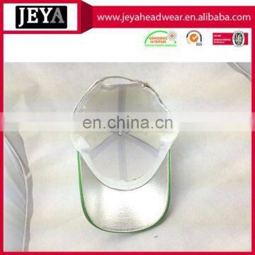 Fitted Leather Unusual Baseball Caps Silvery 6 Panel Baseball Hat photo-5