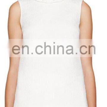 New Fashion Lady Blouse & Top Designs Ivory Beaded Collar Woman Blouse photo-2