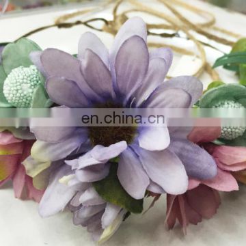 Elegant indian flower garland beautiful headband with fabric flower FH2288