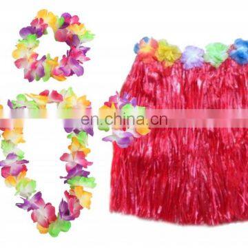 Hot sale cheap beach multi colored Hawaiian hula grass skirt GT2027