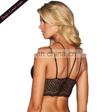 Lady New Fasihonable Black Lace Bralette Bras photo-3