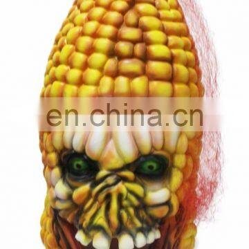 Evil Corn Horror Latex Mask Clown Halloween Harvest Predator Costume Cob Accessory