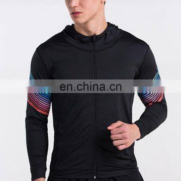 Men Running Jacket Shirt Sweaters Hoody Fitness Outdoor Sports Bodybuilding Training Gym Jogging Wear high compression clothing