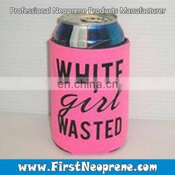 White Girl Wasted Colour Pink Beer Can Stubby Holder