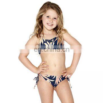 custom kid girls swimwear new printed cute bikini