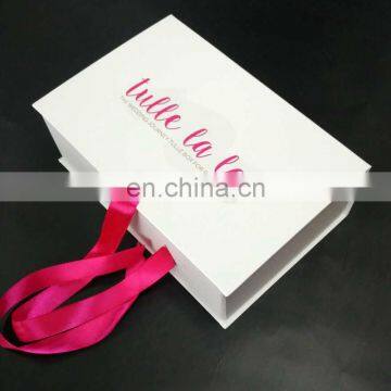 2017 new custom UV coating logo foldable wedding dresses boxes packaging box