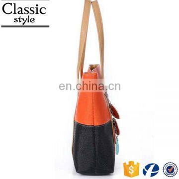 CR English Amazon Hot Selling Most Popular Ladies Cheap Bag High-capacity With Fringe Split Joint pu Leather Beautiful Hand Bag photo-3