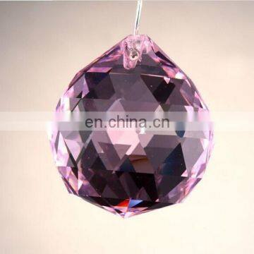 Pink Crystal Ball Pendant Trimmings for Lamp & Accessories