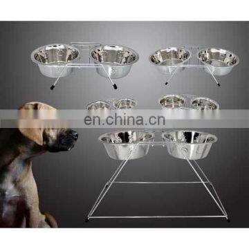 Dog bowls with stainless steel stand