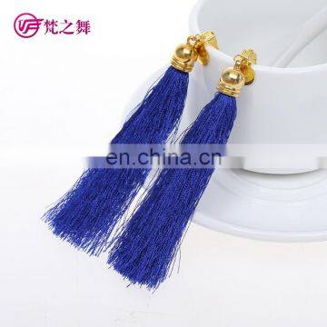 P-9083 Tribal egyption professional long women belly dance tassel earrings